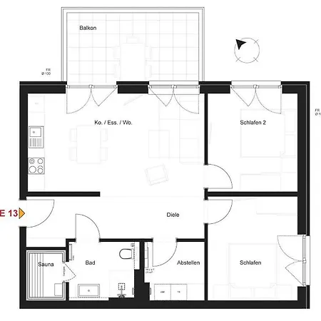 Dorumer Sielhuus 13 Mit Sauna Und Balkon Dorum