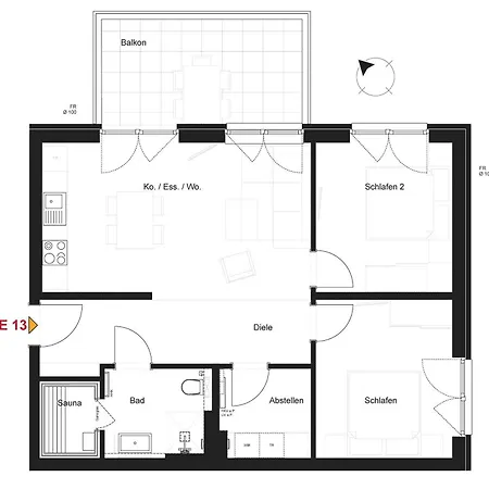 Dorumer Sielhuus 13 Mit Sauna Und Balkon Apartamento